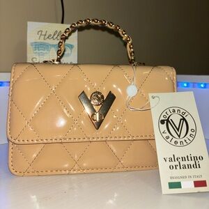 Taupe Valentino Orlandi Mini Bag, Crossbody